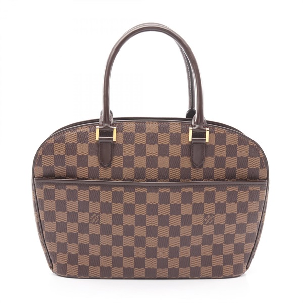 LOUIS VUITTON Saria Horizontal Handbag N51282 Damier leather Brown Ebene Used
