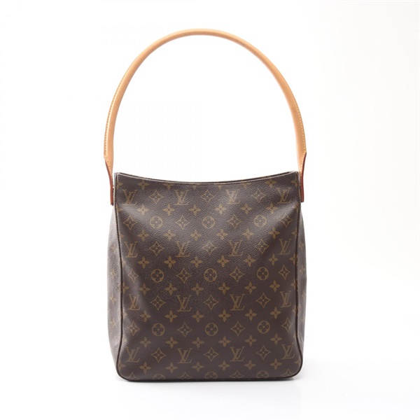 LOUIS VUITTON Looping GM Shoulder Bag M51145 Monogram canvas leather Brown Used