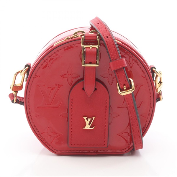 LOUIS VUITTON Mini Boite Chapeau Shoulder crossbody Bag M90498 Vernis Rouge Used