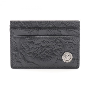 VERSACE Medusa Card Caseholder leather Black Used mens