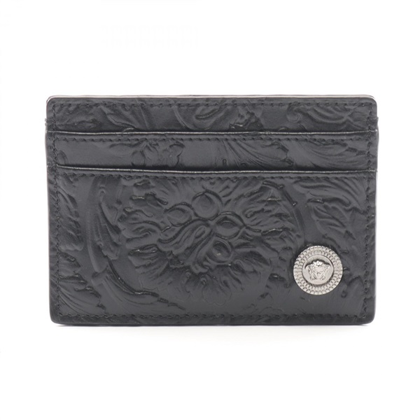 VERSACE Medusa Card Caseholder leather Black Used mens