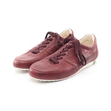 DOLCE & GABBANA Sneakers Shoes leather Bordeaux Used mens size 7.5