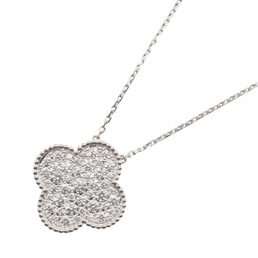 Van Cleef & Arpels Magic Alhambra Diamond Necklace 18KWG White Gold Used women
