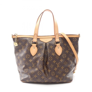 LOUIS VUITTON Palermo PM Shoulder Handbag M40145 Monogram canvas leather Used LV
