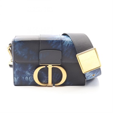 Dior 30 MONTAIGNE Box Shoulder Bag M9203UTYG-M886 leather Navy Used crossbody