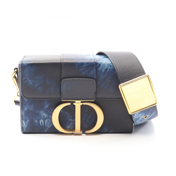 Dior 30 MONTAIGNE Box Shoulder Bag M9203UTYG-M886 leather Navy Used crossbody