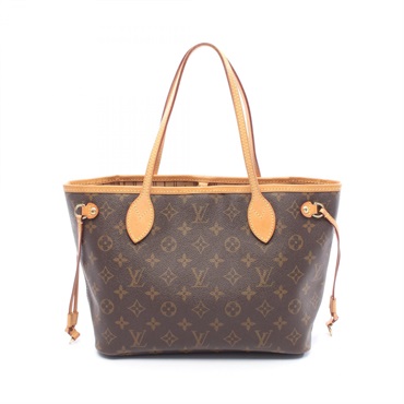 LOUIS VUITTON Neverfull PM Tote shoulder Bag M40155 Monogram leather Brown Used