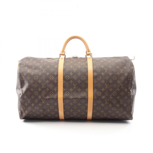 LOUIS VUITTON Keepall 60 travel hand bag M41422 Monogram leather Brown Used LV