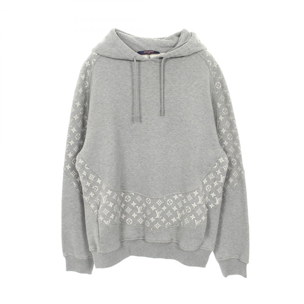 LOUIS VUITTON Monogram Circle Cut Hoodie Sweatshirt cotton Gray Gres Used size M