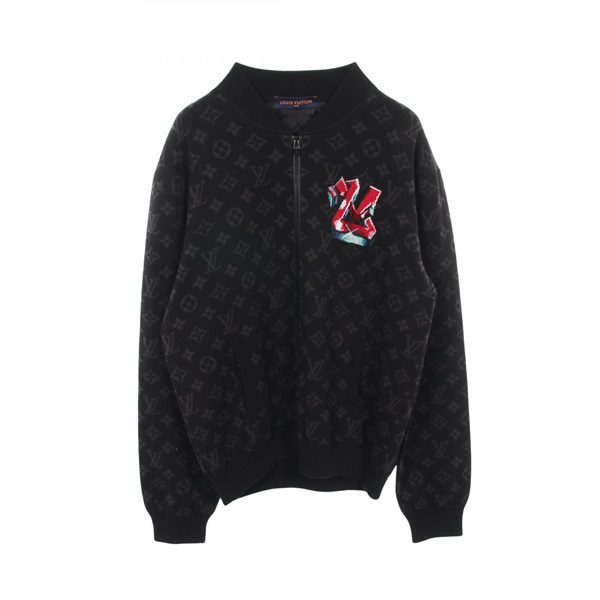 LOUIS VUITTON Graffiti Monogram Blouson Jacket cotton Black Used mens size XXL