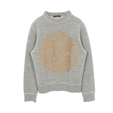 LOUIS VUITTON Christopher Nemeth Sweatshirt cotton wool Gray Brown Used size M