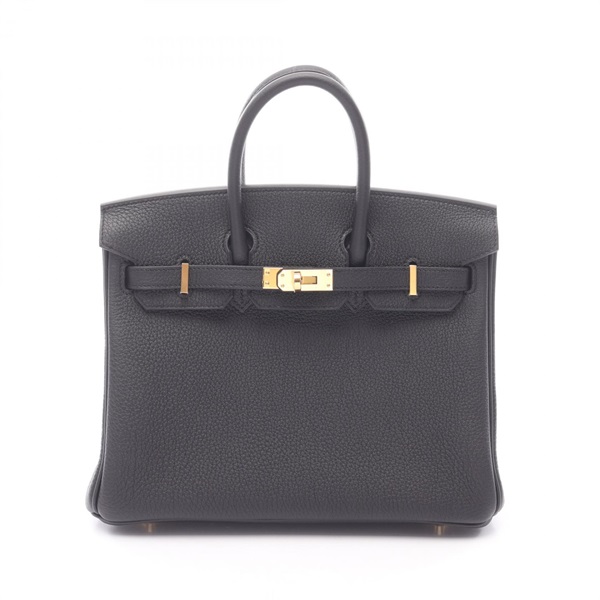 HERMES Birkin 25 Handbag K Togo leather Black Used GHW
