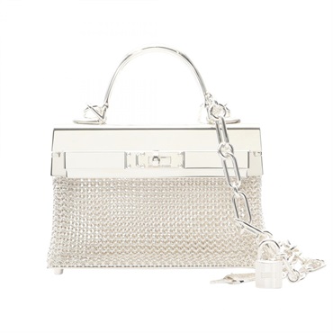 HERMES Kelly Sac de bijoux chain Shoulder Bag Silver925 Used SHW Women