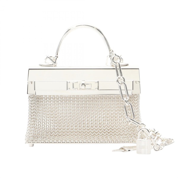 HERMES Kelly Sac de bijoux chain Shoulder Bag Silver925 Used SHW Women