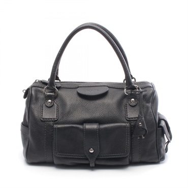 TOD'S Handbag leather Black Used Women