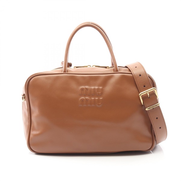 Miu Miu beau shoulder crossbody Handbag 5BB117_2CRW_F0046_V_ leather Brown Used