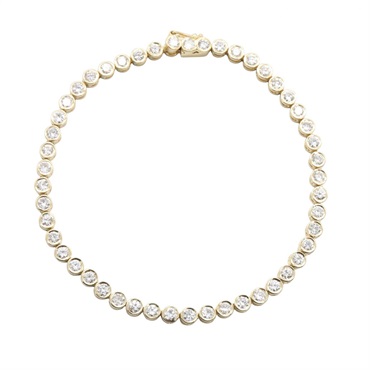 JEWELRY Diamond Bracelet Bangle 18KYG Yellow Gold Clear Used Women