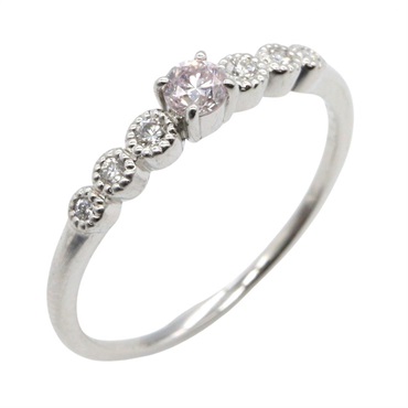 JEWELRY Pink Diamond Ring Pt950 Platinum Used Women US size #5.5