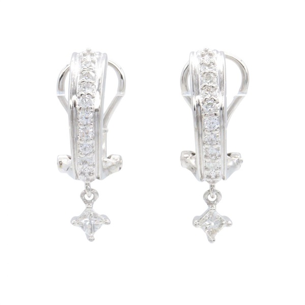 JEWELRY Diamond Earring 18KWG White Gold Clear Used Women