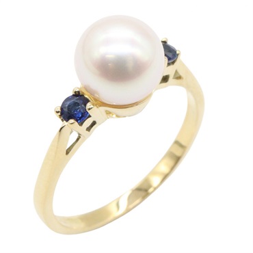 TIFFANY＆CO Pearl Ring 18KYG Yellow Gold Used Women US size 6.25