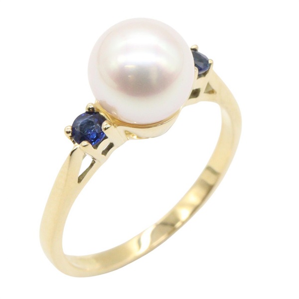 TIFFANY＆CO Pearl Ring 18KYG Yellow Gold Used Women US size 6.25
