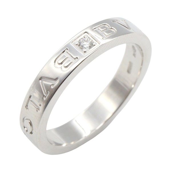 BVLGARI B-zero1 Ring 1PD Diamond 18KWG White Gold Used Unisex US Size 8.75
