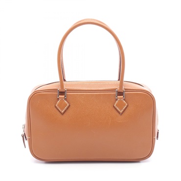 HERMES Plume Elan 22 Handbag L Epsom leather Gold Used Women SHW
