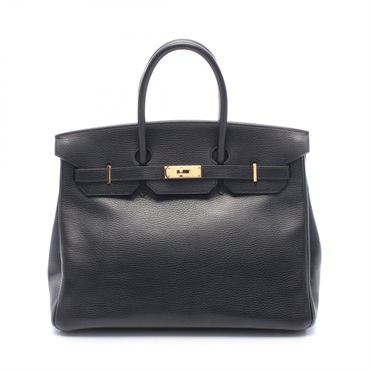 HERMES Birkin 35 Handbag Ardennes leather Black Used Women GHW F