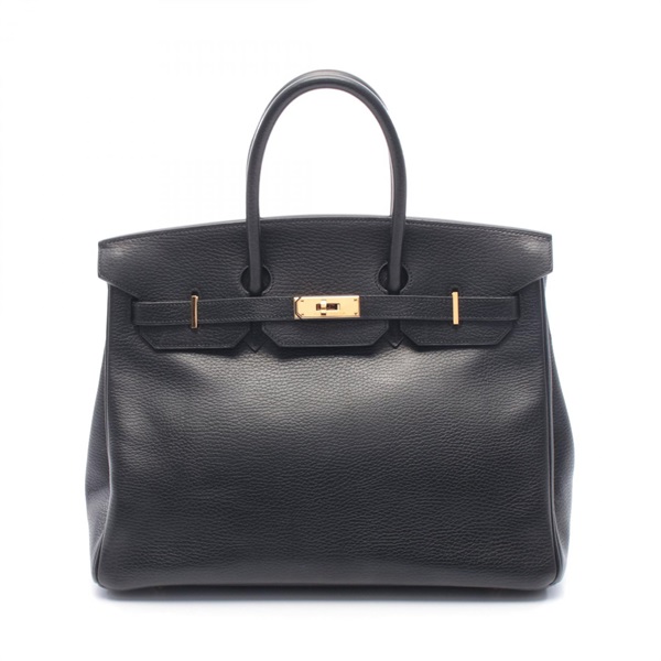 HERMES Birkin 35 Handbag Ardennes leather Black Used Women GHW F