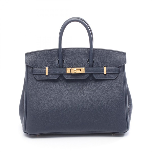 HERMES Birkin 25 Handbag K Togo leather Blue abysse Used GHW