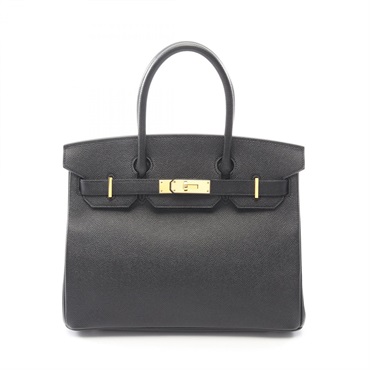 HERMES Birkin 30 Handbag X Epsom leather Black Used Women GHW
