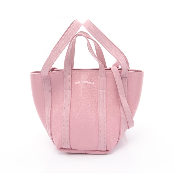 BALENCIAGA Everyday XS North South Shoulder Handbag 672793 leather Pink Used