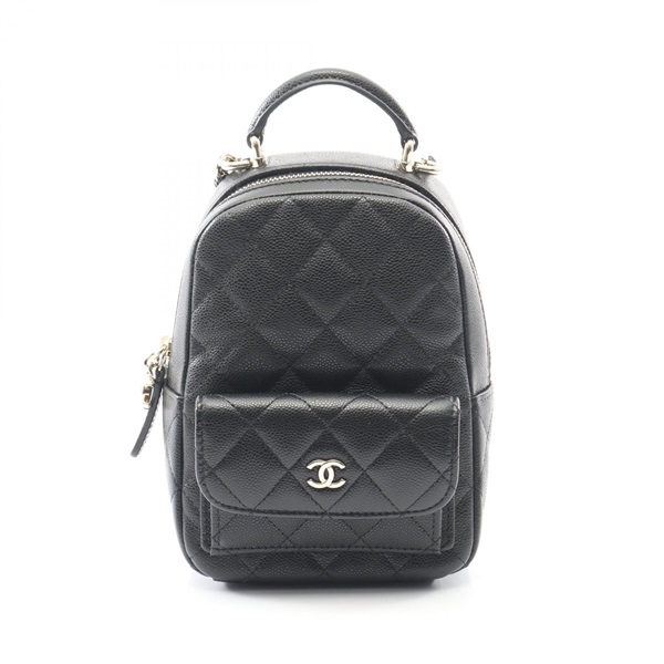 CHANEL Matelasse Chain Backpack AP3753 Calfskin Black GHW Used Women CC