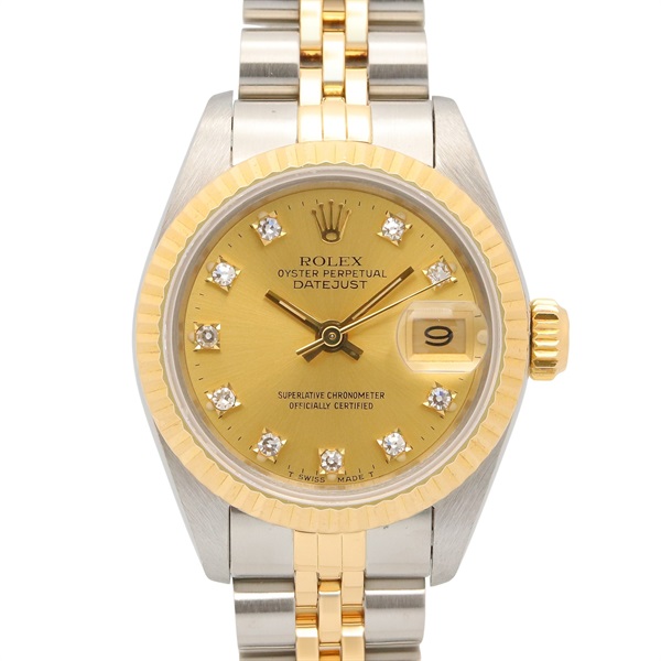 ROLEX Datejust Diamond R series Wrist Watch 69173G Auto winding K18YG SS Used