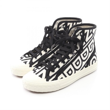 FENDI MARC JACOBS Domino high-top sneakers shoes 24cm 7E1570 canvas White Black