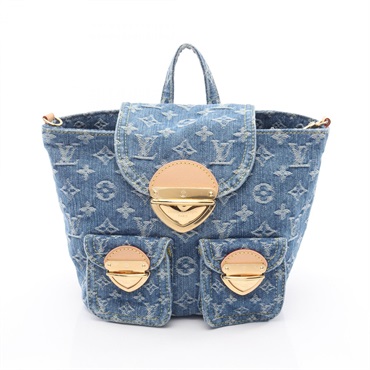 LOUIS VUITTON Venice Rucksack Backpack M46836 Monogram denim Blue Used Women LV