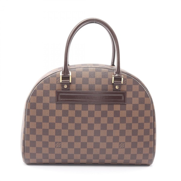 LOUIS VUITTON Nolita Handbag N41455 Damier canvas leather Brown Ebene Used Women