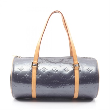 LOUIS VUITTON Bedford Handbag M91330 Vernis leather Blue Indigo Used Women LV