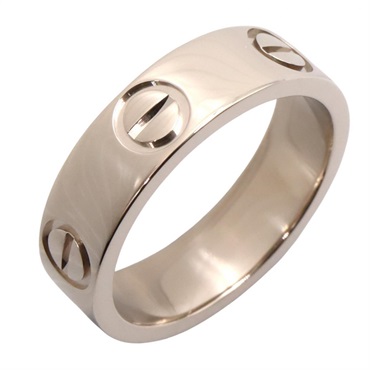 CARTIER Love Ring 18KWG White Gold Used Women US size #4.5 #48