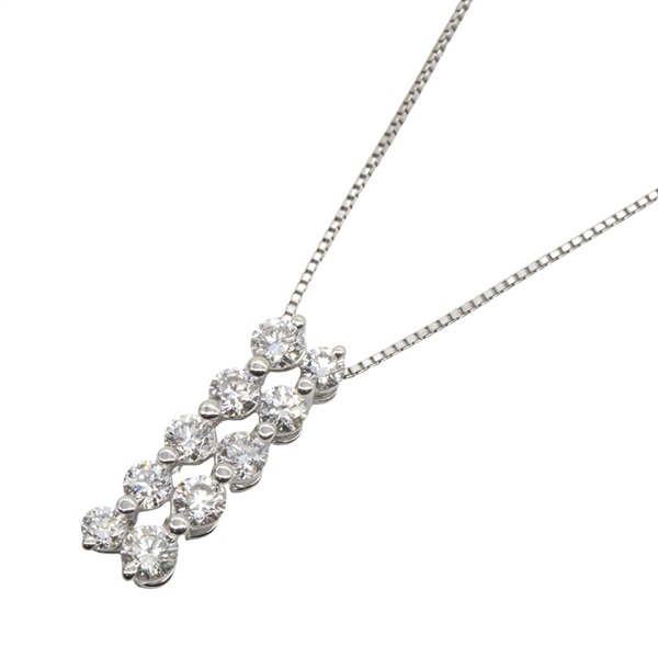 JEWELRY Diamond Necklace Pendant 18KWG White Gold Used women