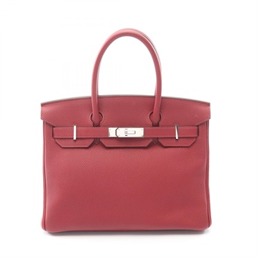 HERMES Birkin 30 Handbag A Togo leather Rouge grenat Used SHW