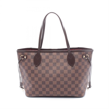 LOUIS VUITTON Neverfull PM Shoulder Tote Bag N51109 Damier canvas Ebene Used LV