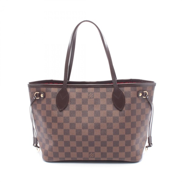 LOUIS VUITTON Neverfull PM Shoulder Tote Bag N51109 Damier canvas Ebene Used LV