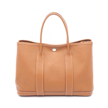HERMES Garden party TPM Tote Handbag 069574CK Epsom leather Gold SHW Used A