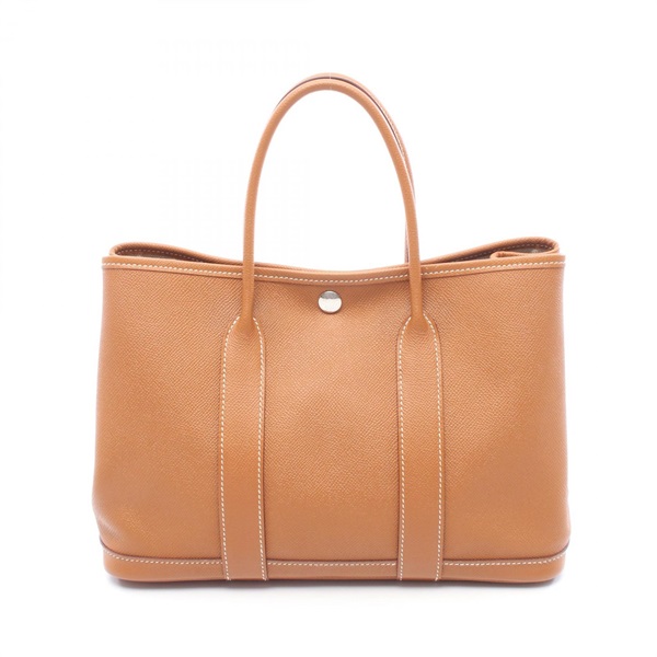 HERMES Garden party TPM Tote Handbag 069574CK Epsom leather Gold SHW Used A