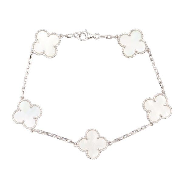 Van Cleef & Arpels Vintage Alhambra Bracelet 18KWG Gold Mother of pearl used