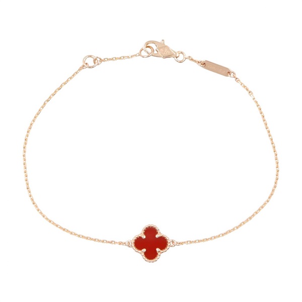 Van Cleef & Arpels Sweet Alhambra Carnelian Bracelet VCARN59K00 18KRG Gold Women