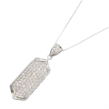 JEWELRY Diamond Necklace pendant 18KWG White Gold Used women