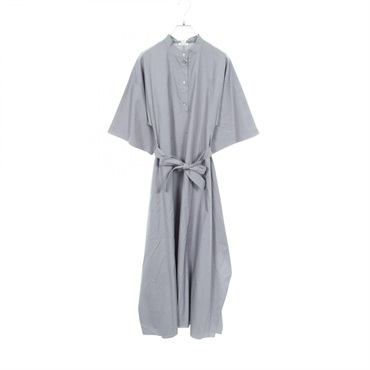 HERMES Mosaic jacquard belted country leather Dress 4H0502DB cotton #36 Women