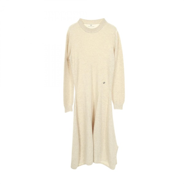 HERMES Sellier Dress cashmere Beige Used Women size 38